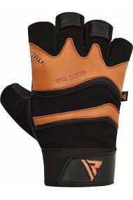 RDX Training Weight Lifting Gym Leather S15 TAN Handschuhe