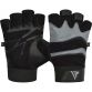 RDX Training Weight Lifting Gym Leather S15 GRAY Handschuhe
